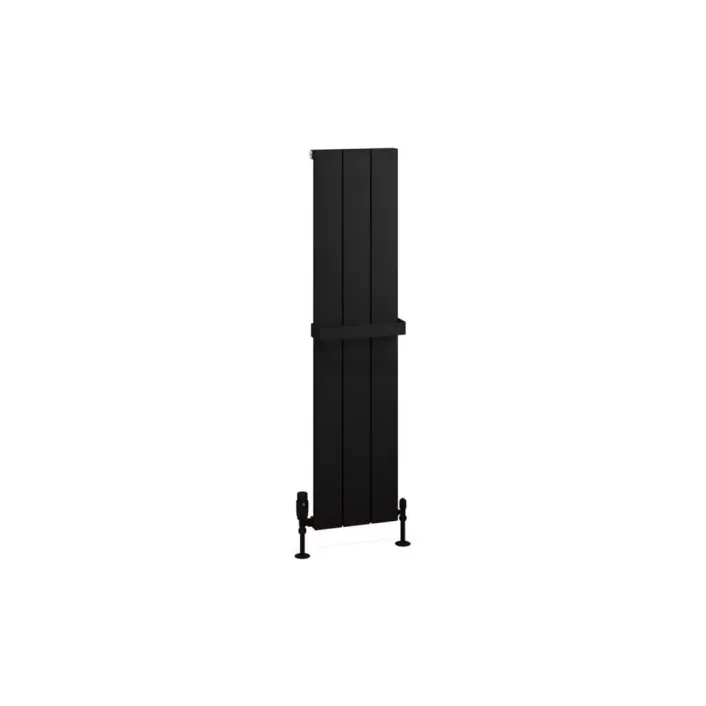 Eastbrook Charlton 1200 x 280 Aluminium Radiator Matt Black