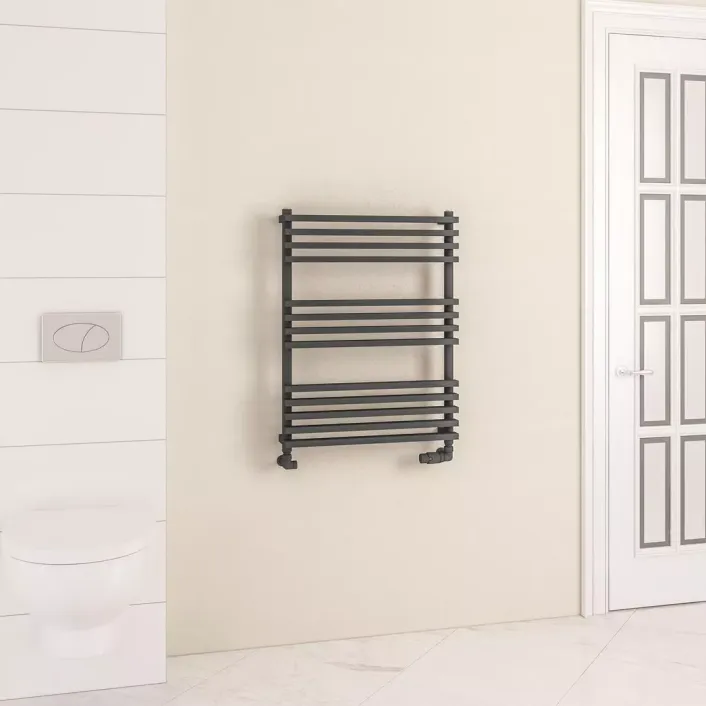 Eastbrook Rowsham 800 x 600mm Towel Rail Matt Anthracite