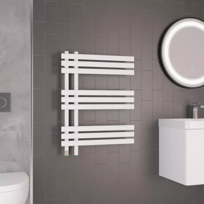 Eastbrook Loddon Dry Element Towel Rail 800 x 600 Matt White