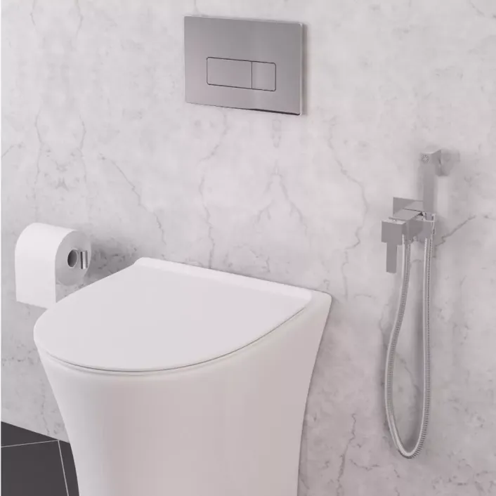Eastbrook Square Douche Pack - Chrome
