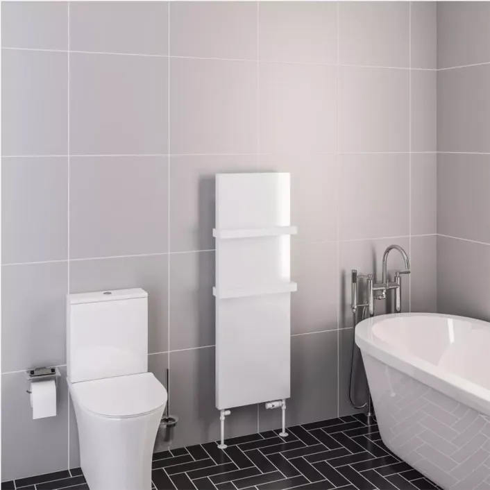 Eastbrook Wingrave 1200 x 410 Flat Panel Radiator Gloss White