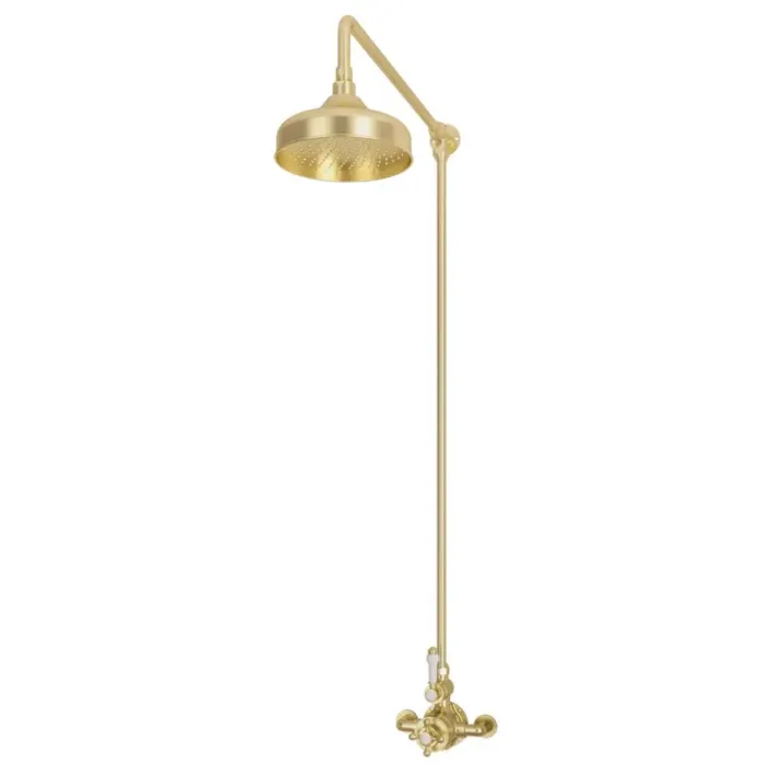 Eastbrook Traditional Thermostatic Exposed Shower Valve with 8 - Brushed