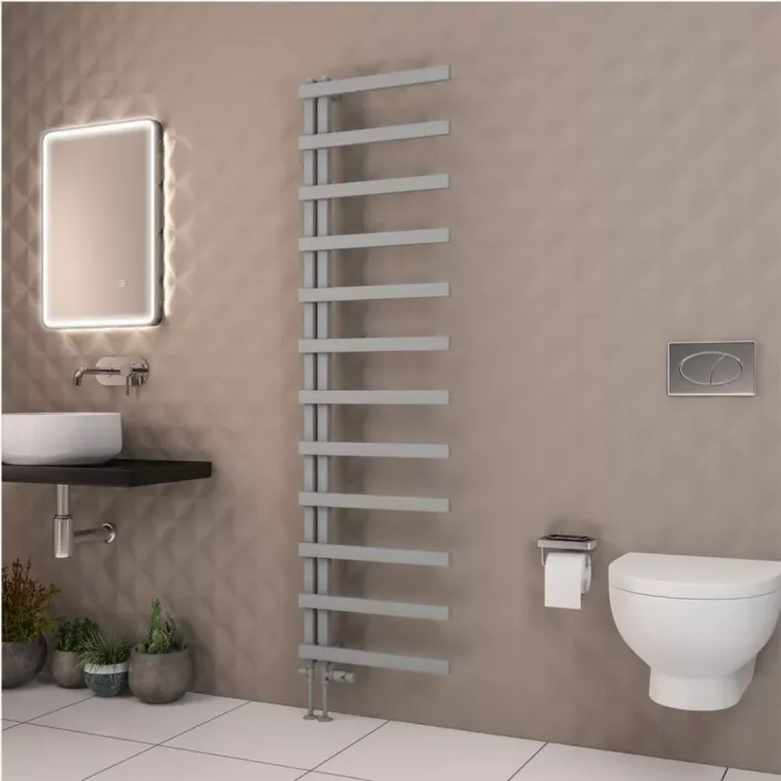 Eastbrook Platani 1800 x 500mm Towel Rail Matt Grey