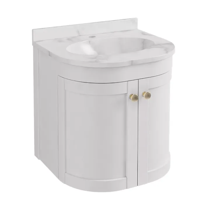 Eastbrook Hardwick 50CM 2 Door Basin Vanity Unit - Matt White