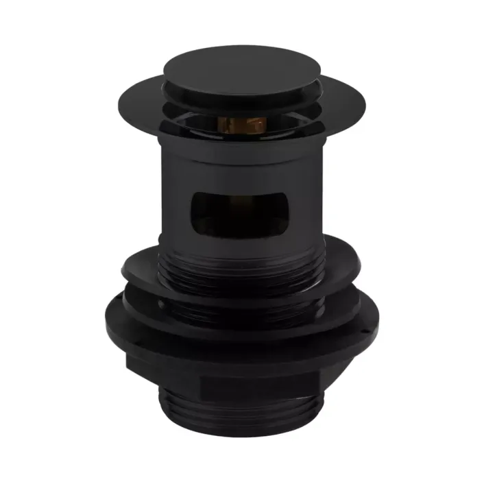 Eastbrook Push Button Basin Waste - Matt Black