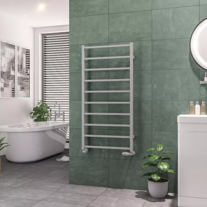 Eastbrook Tuscan Square Towel Rail 1200 x 600 Matt Grey