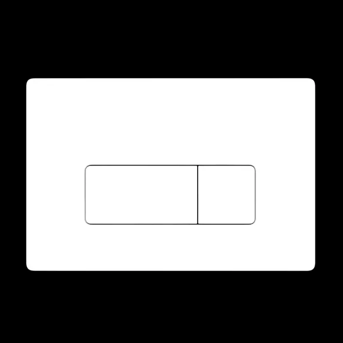 Eastbrook Pneumatic Push Plate / Flush Plate - Matt White