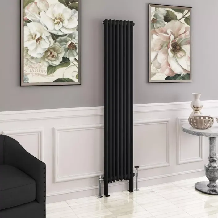 Eastbrook Imperia 2 Column Radiator 1800 x 380mm Matt Black