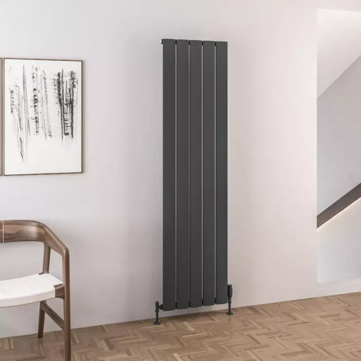 Eastbrook Malmesbury 1800 x 470 Aluminium Radiator Matt Anthracite
