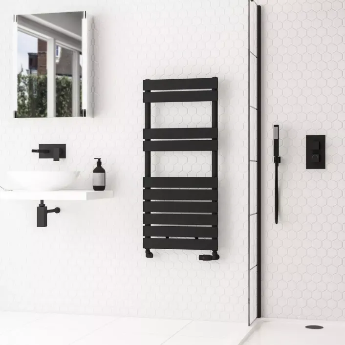 Eastbrook Addington II Towel Rail 1110 x 500 Type10 Matt Black