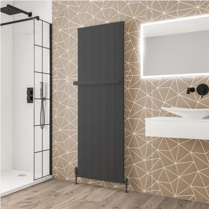 Eastbrook Kingswood Slimline 1800 x 610 Aluminium Radiator Matt Anthracite