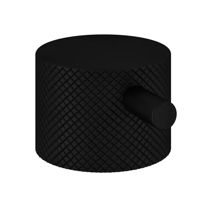Eastbrook Meriden Full Knurling Valve Handles with Round Lever for Meriden Shower Valves - Matt Black