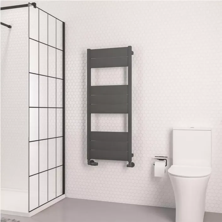 Eastbrook Kingswood Slimline 1220 x 500 Aluminium Towel Rail Matt Anthracite
