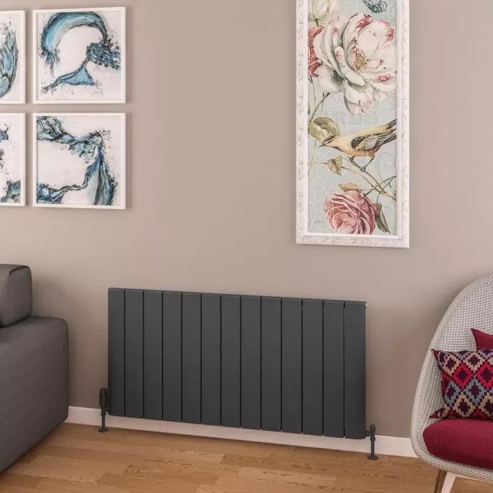 Eastbrook Withington 600 x 1230 Aluminium Radiator Matt Anthracite