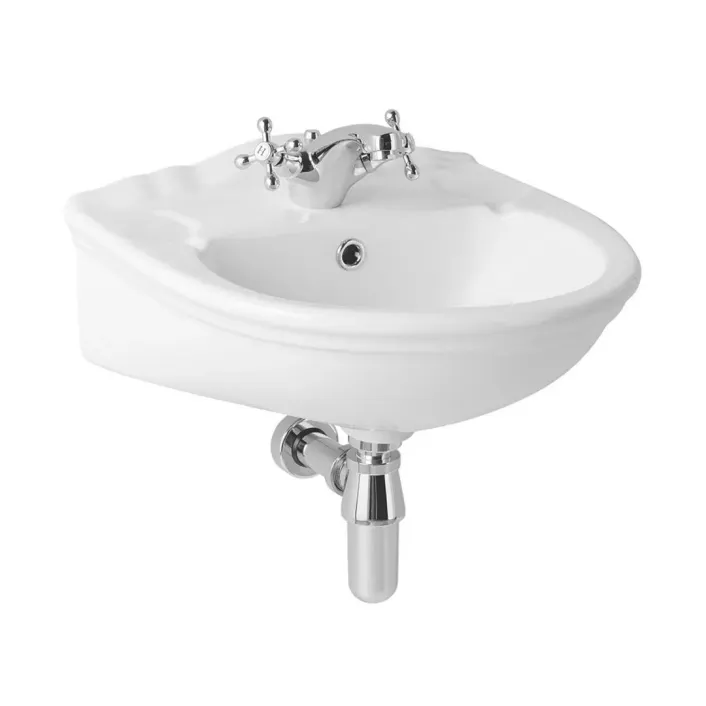 Eastbrook Tamarind 46cm x 39cm 1 Tap Hole Ceramic Basin with Overflow - White