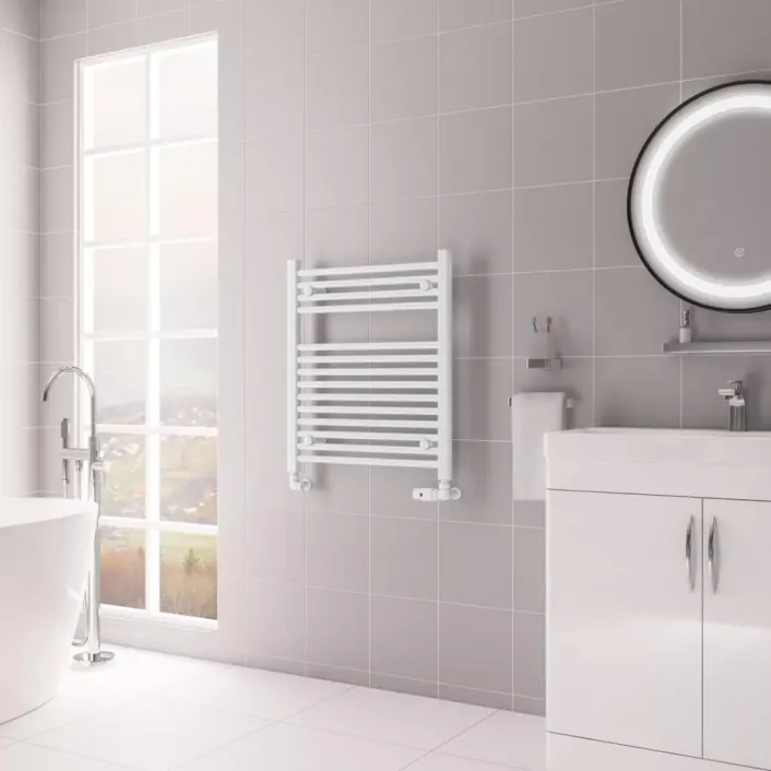 Eastbrook Biava Multirail HV Straight 688 x 600mm Gloss White