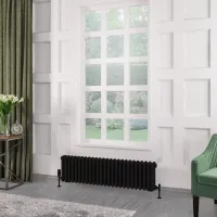 Eastbrook Rivassa 3 Column Radiator 300 x 1148mm Matt Black
