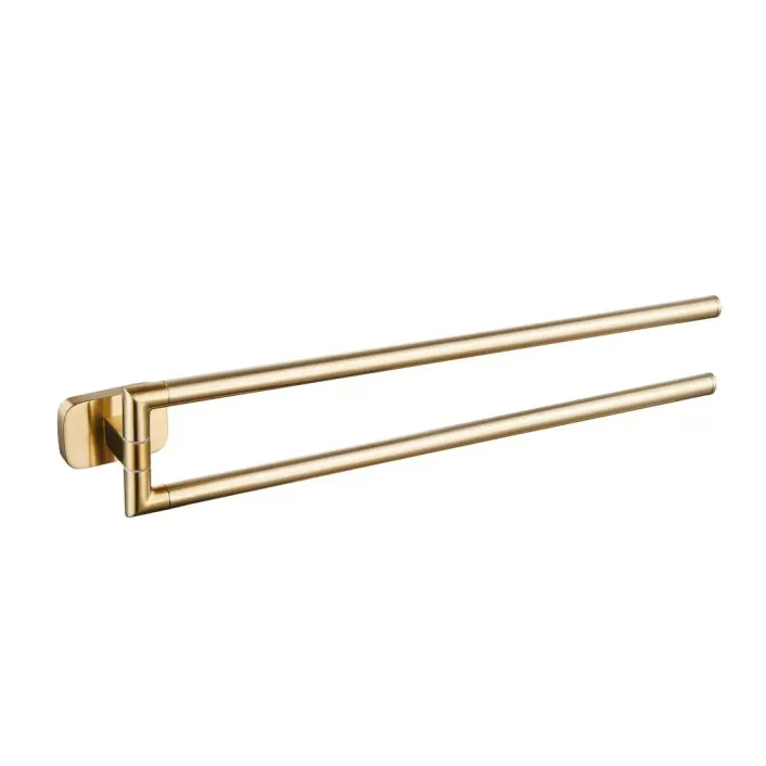 Eastbrook Asti Double Split Towel Holder - Brushed Brass