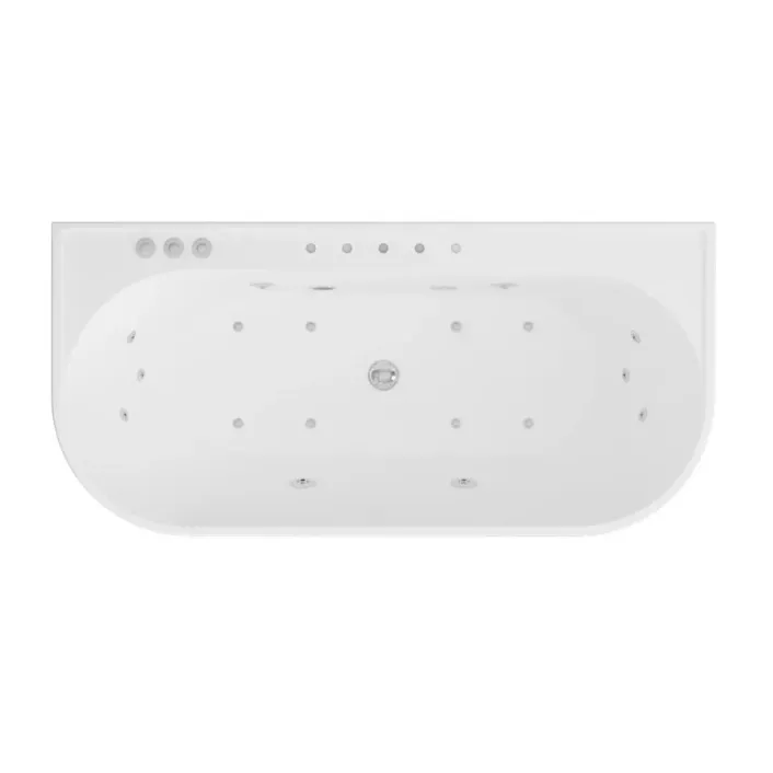 Eastbrook Brockland 1600 x 750mm Freestanding Whirlpool Bath - White