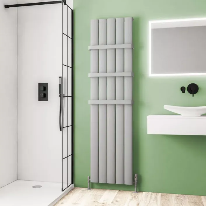 Eastbrook Malmesbury 1800 x 470 Aluminium Radiator Matt Grey