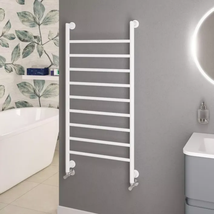Eastbrook Eshton 1200 x 600mm. Towel Rail Matt White