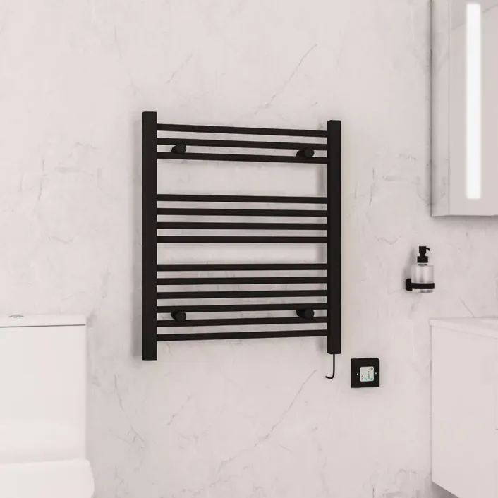 Eastbrook Biava Dry Element Towel Rail 700x600mm Matt Black