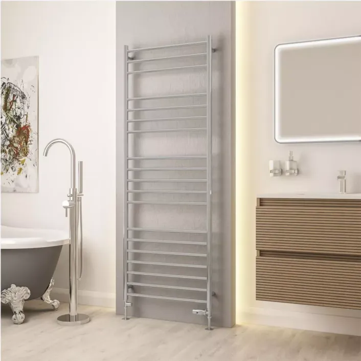 Eastbrook Violla II 1630 x 600 Stainless Steel Towel Rail Mirror Polished