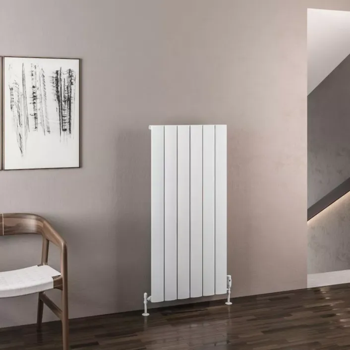 Eastbrook Malmesbury 1200 x 565 Aluminium Radiator Matt White