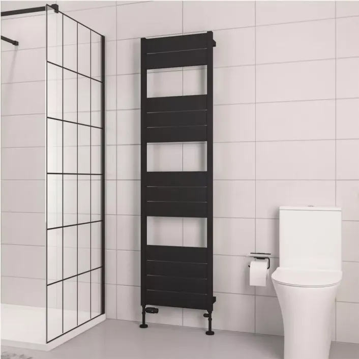 Eastbrook Kingswood Slimline 1820 x 500 Aluminium Towel Rail Matt Black
