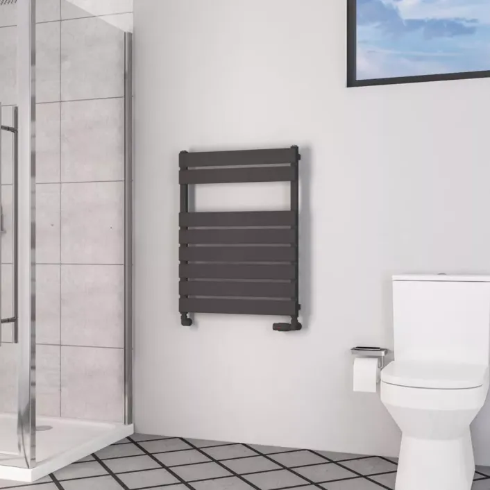 Eastbrook Deddington 800 x 600 Towel Rail Matt Anthracite