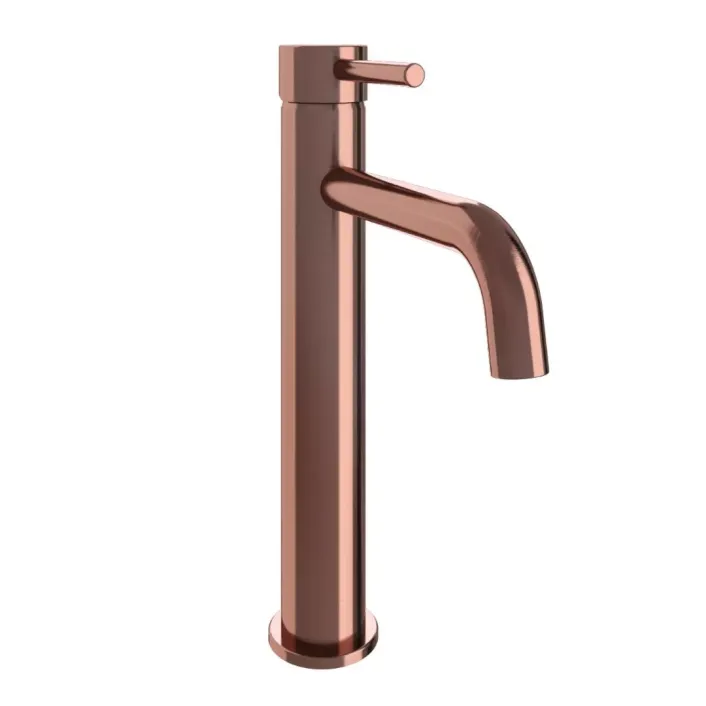 Eastbrook Meriden Highrise Basin Mono Tap with Waste - Brushed Bronze