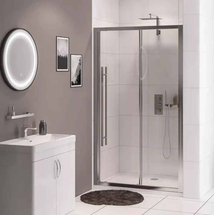 Eastbrook Vantage 2000 Easy Clean 2000x1300mm Slider Shower Door - Chrome