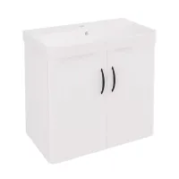 Eastbrook Cavone II 60CM 2 Door Wall Hung Basin Vanity Unit - White
