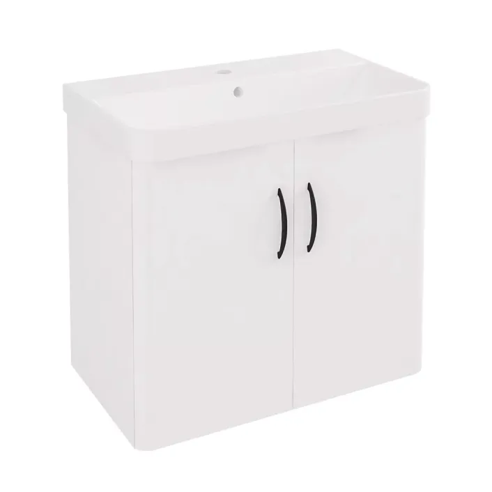 Eastbrook Cavone II 60CM 2 Door Wall Hung Basin Vanity Unit - White