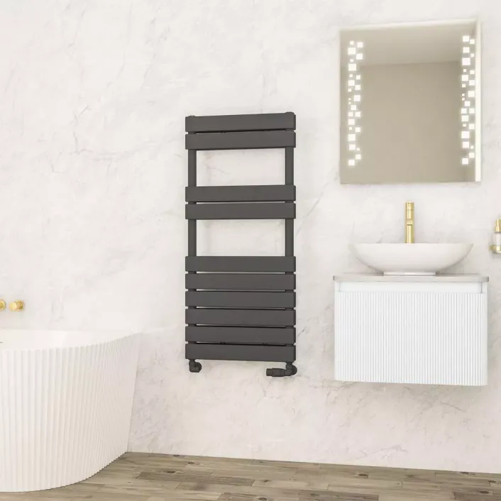 Eastbrook Addington II Towel Rail 1110 x 500 Type20 Matt Anthracite