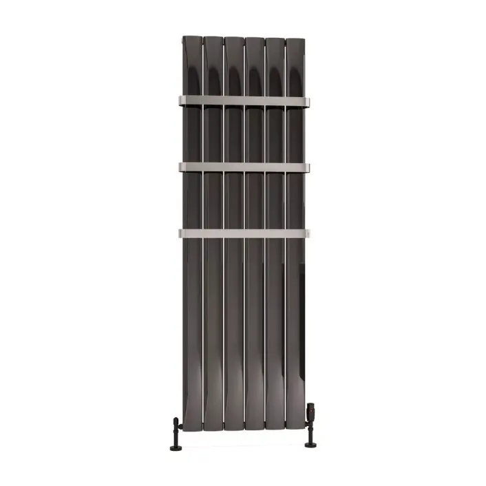 Eastbrook Malmesbury 1800 x 565 Aluminium Radiator Black Effect