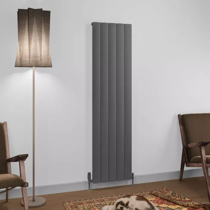 Eastbrook Tordino 1800 x 470 Aluminium Radiator Matt Anthracite