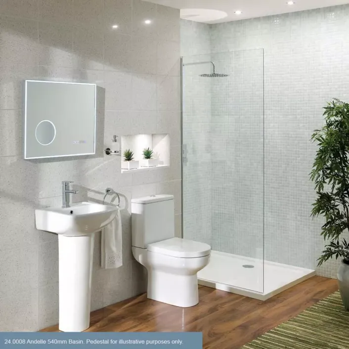 Eastbrook Andelle 54cm x 45cm 1 Tap Hole Basin with Overflow - White