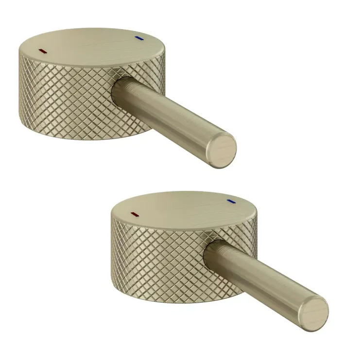 Eastbrook (Single) Meriden Full Knurling Tap Handle for Freestanding Bath Tap Brushed Brass