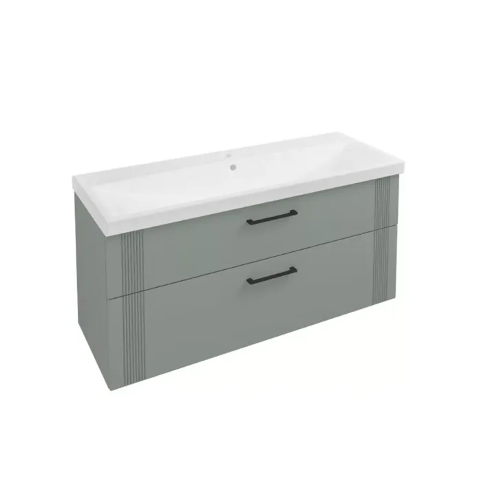 Eastbrook Cranham 120cm Wall Hung Vanity Unit - Sage Green
