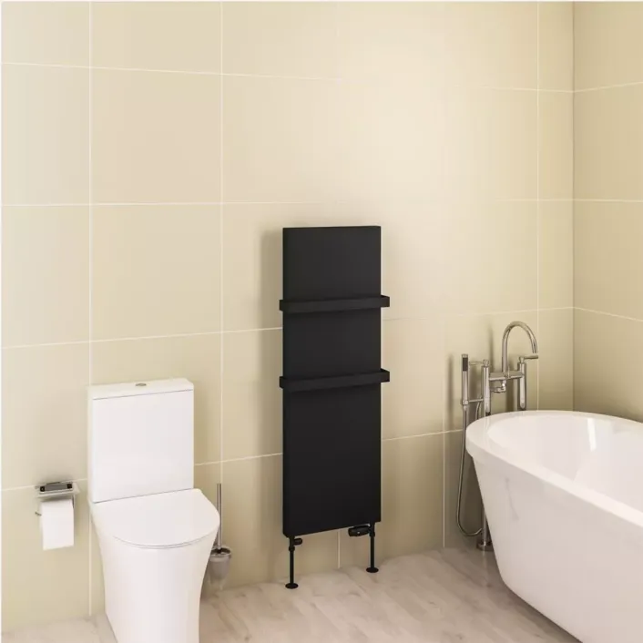 Eastbrook Wingrave 1200 x 410 Flat Panel Radiator Matt Black