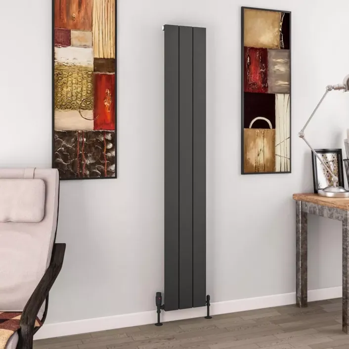 Eastbrook Charlton 1800 x 280 Aluminium Radiator Matt Anthracite