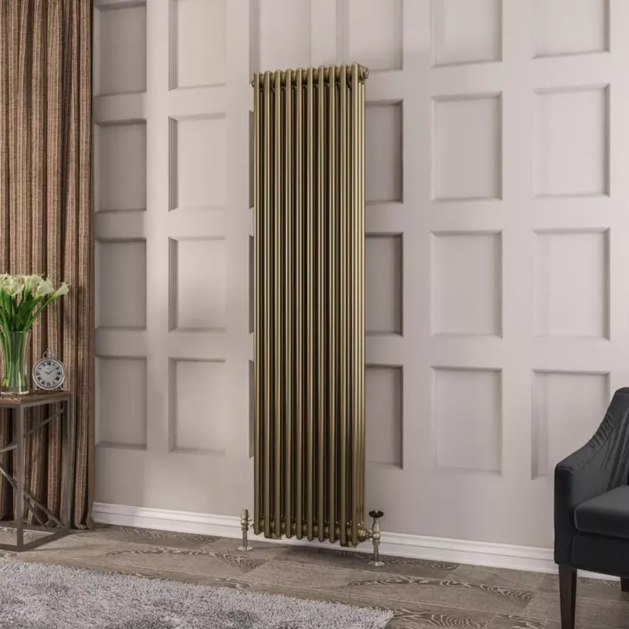 Eastbrook Rivassa 3 Column Radiator 1800 x 473mm Bronze Effect
