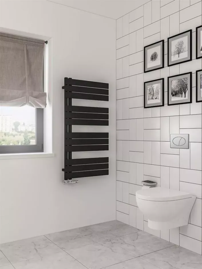 Eastbrook Helmsley 1150 x 600 Towel Rail Matt Black