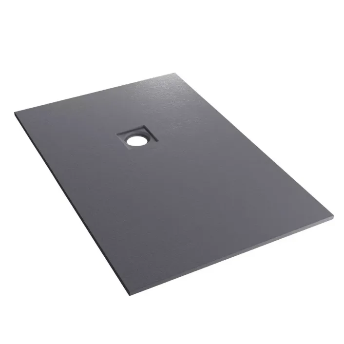 Eastbrook Crossland 1000 x 800mm Rectangular Shower Tray with Slate Finish - Grey
