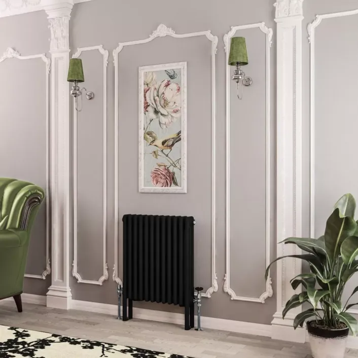 Eastbrook Imperia 3 Column Radiator 600 x 560mm Matt Black