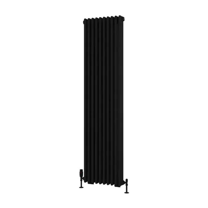 Eastbrook Rivassa 3 Column Radiator 1800 x 473mm Matt Black