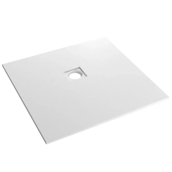 Eastbrook Crossland 800 x 800mm Square Shower Tray with Slate Finish - White