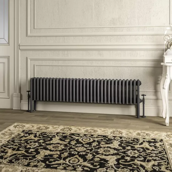 Eastbrook Imperia 4 Column Radiator 300 x 1460mm Matt Anthracite