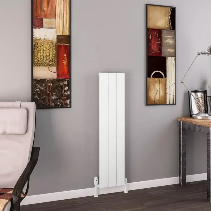 Eastbrook Charlton 1200 x 280 Aluminium Radiator Matt White